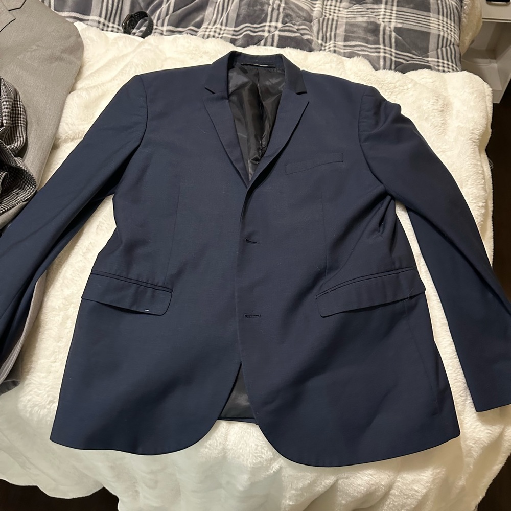H&M navy blue jacket and vest !